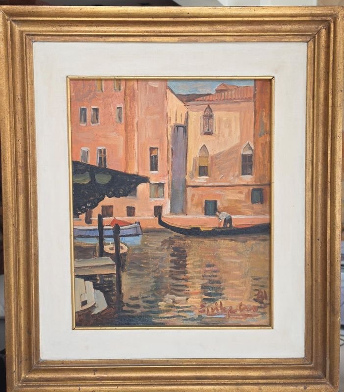 Cuadro al óleo "Venecia" de Edgardo Ribeiro