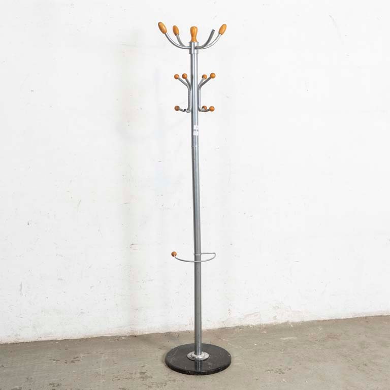Perchero de Pie Metálico con Base de Mármol - 180 cm