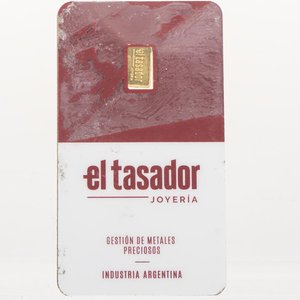 Lingote de Oro Puro 1g "El Tasador" Industria Argentina - imagen 3