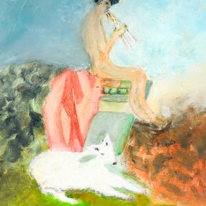 Cuadro Óleo "Desnudo de Dama Tocando el Clarinete" por Nilda Poppolo (2002) - imagen 2