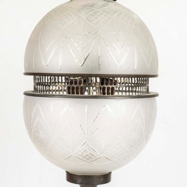 Colgante de vidrio tallado y metal para decoración - imagen 2