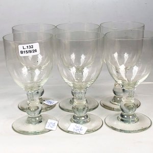 Seis Copas de Cristal Hialino Vintage - imagen 2