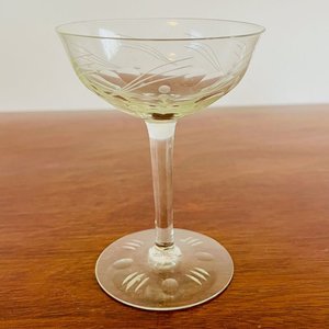 Juego de 11 Copas de Champagne Antiguas Talladas - imagen 5