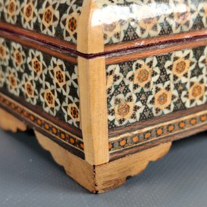 Lote de 4 Cajas Decorativas: Caja Secreta Japonesa, 2 Alhajeros (Marquetería y Khatam Kari) y Fosforera Doble - imagen 6