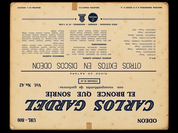 Vinilo Carlos Gardel "El Bronce Que Sonríe" Vol. 42 - Odeón Uru 1964 - imagen 1