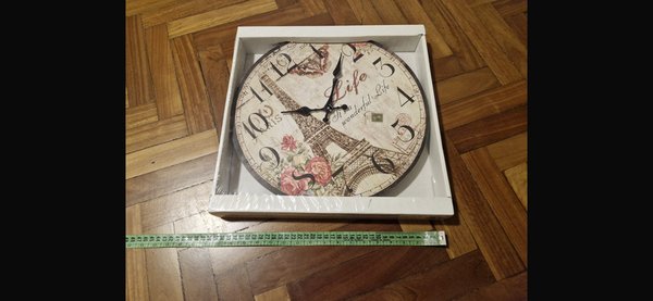 Reloj de Pared Decorativo con Diseño de París