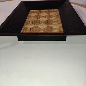Bandeja Decorativa Rectangular con Diseño de Paja - imagen 2