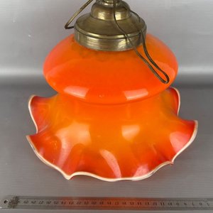 Lámpara Colgante de Opalina Naranja con Detalle - imagen 4