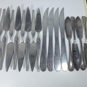 Lote de Cubiertos Antiguos de Acero Inoxidable - imagen 2