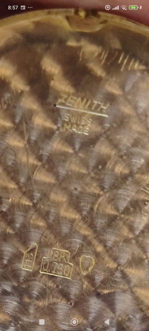 Reloj de oro Zenith, reloj de caballero con caja de oro - imagen 8