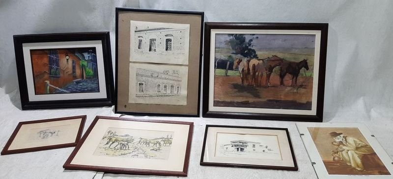 Lote siguiente: Pinturas y dibujos de arte