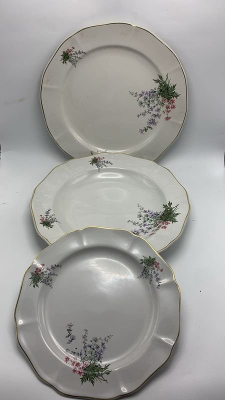 Juego de platos Olmos de porcelana con patrón floral - imagen 4