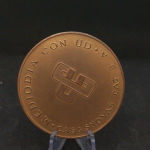 Medalla Programa Radial "Mediodía con Ud." José Serebrier Música 1966 Bronce - imagen 2