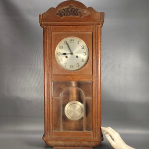 Reloj de Pared Antiguo de Madera con Carrillón, Llave y Péndulo - imagen 3