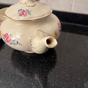 Juego de Té Versailles Porcelana con Flores - imagen 3