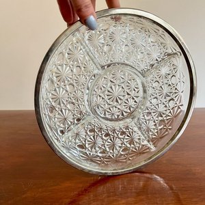 Copetinero Francés de Cristal con 5 Compartimientos y Virola Metálica - imagen 4