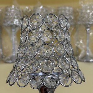 Portavelas Decorativo con Cristales y Base Cromada - imagen 12