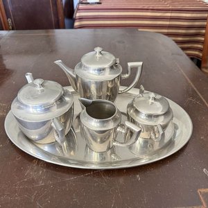 Juego de Té/Café de Alpaca Argentino con Bandeja - imagen 4
