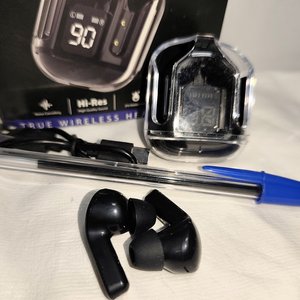 Auriculares Bluetooth Recargables Ultra Pod con Pantalla Digital, Negros - imagen 3