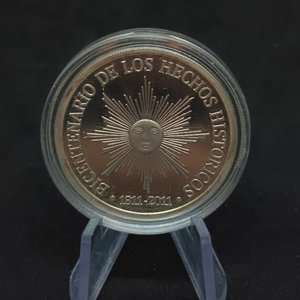 Moneda Conmemorativa Uruguay 50 Pesos 2011 Bicentenario Plata PROOF - imagen 3