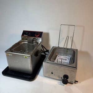 Lote siguiente: Par de Freidoras: Eléctrica Winco y a Gas Venancio (sin uso)