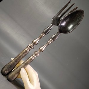 Lote de 8 Piezas Christofle: Posacubiertos, Cucharas y Tenedor de Asta de Búfalo - imagen 5