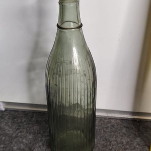 Botella Antigua de Vinagre La Colina Vidrio Verde - imagen 3