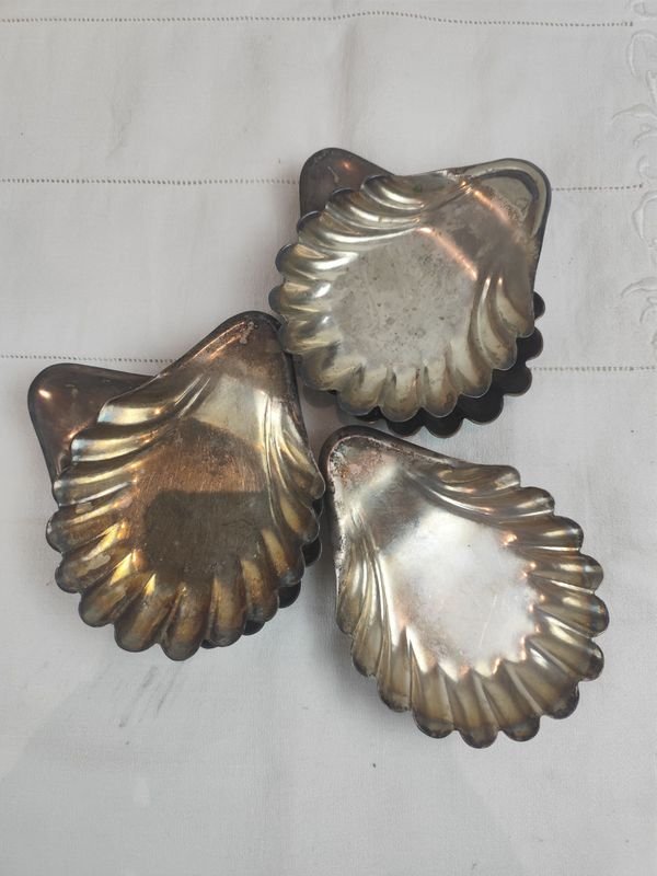 Conjunto de Coquillas de Metal Bañado en Plata - imagen 3