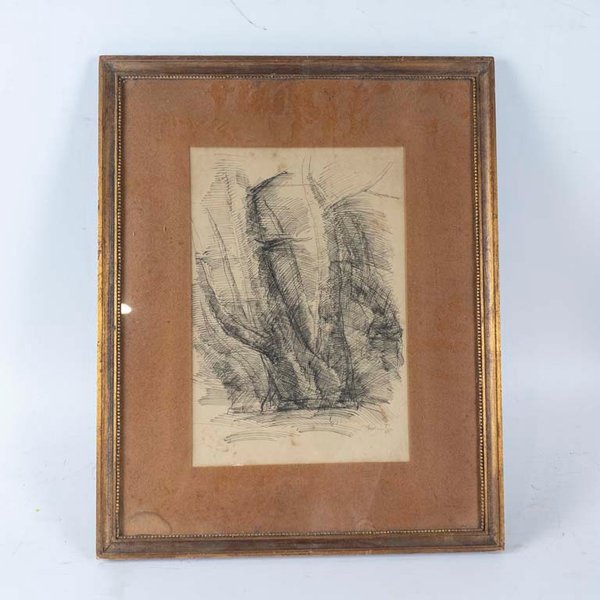 Dibujo abstracto firmado F. Martin