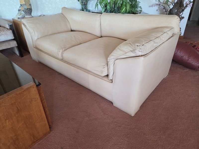 Sillón de 2 cuerpos en cuero legítimo para decorar tu hogar - imagen 2