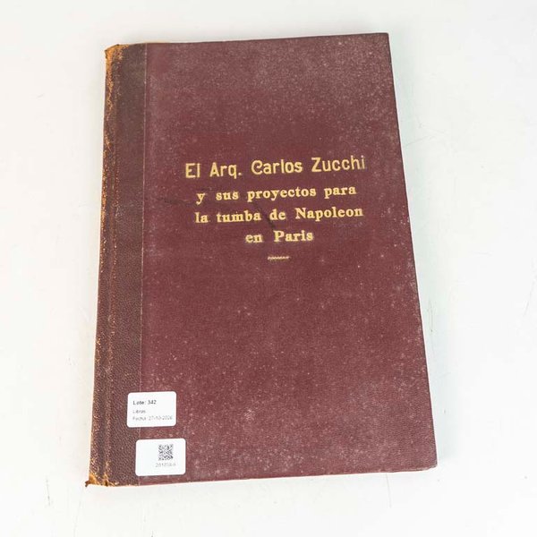 Libro "El Arq. Carlos Zucchi y sus proyectos para la tumba de Napoleon en Paris" - imagen 1