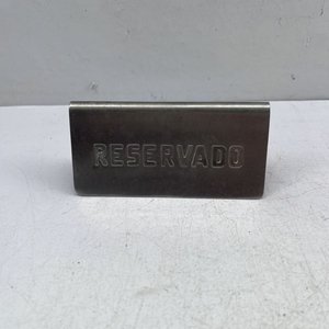 Cartel Reservado Acero Inoxidable para Bares y Restaurantes - imagen 1