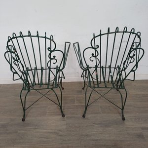 Par de Sillas de Jardín de Hierro con Reposabrazos - imagen 4