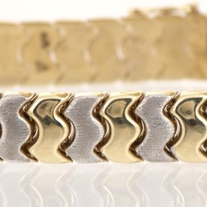 Pulsera de Oro Combinada 18 cm - 14.2 g - imagen 2