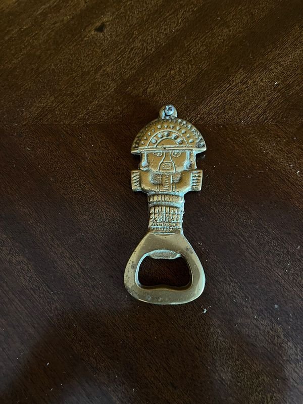 Destapador y espada de bronce macizo - Colección de armas antiguas - imagen 1
