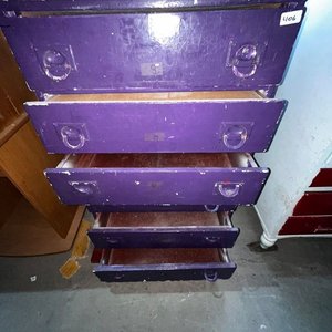 Cajonera Violeta de 6 Cajones - Firme y Amplia - imagen 2