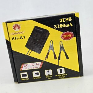 Inversor Inteligente HuaHao HH-A1 12V DC a 220V AC con 2 Puertos USB - imagen 7