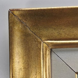 Pintura "Parodi" Acrílico sobre Fibra con Marco Dorado - imagen 6