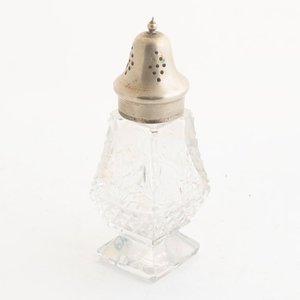Azucarero de Cristal Tallado con Tapa de Plata - imagen 2