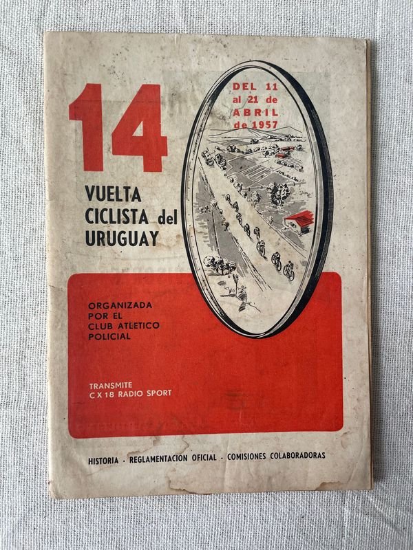 14ª Vuelta Ciclista del Uruguay 1957: Programa Completo con Folleto de Ruta y Publicidad - imagen 1
