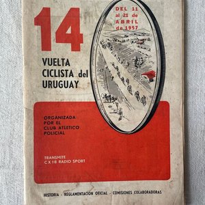 14ª Vuelta Ciclista del Uruguay 1957: Programa Completo con Folleto de Ruta y Publicidad - imagen 1