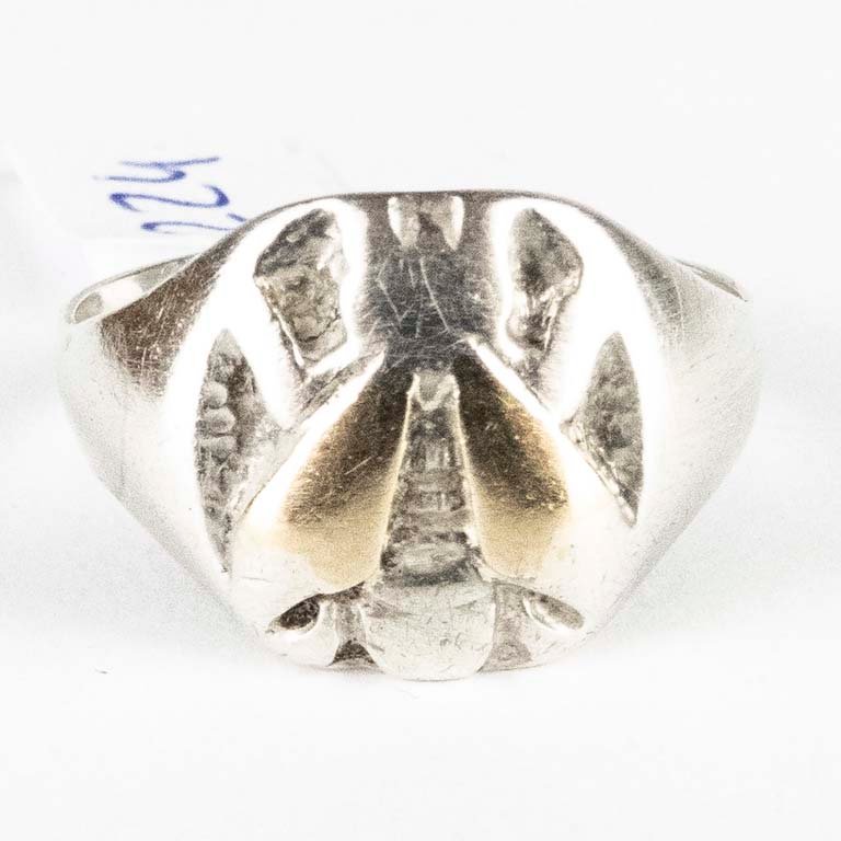 Lote anterior: Anillo de plata con oro 18K - Peso: 4,2gr - Medidas: 19mm