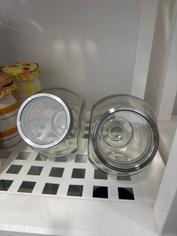 Set de 2 Frascos de Vidrio con Tapa Metálica