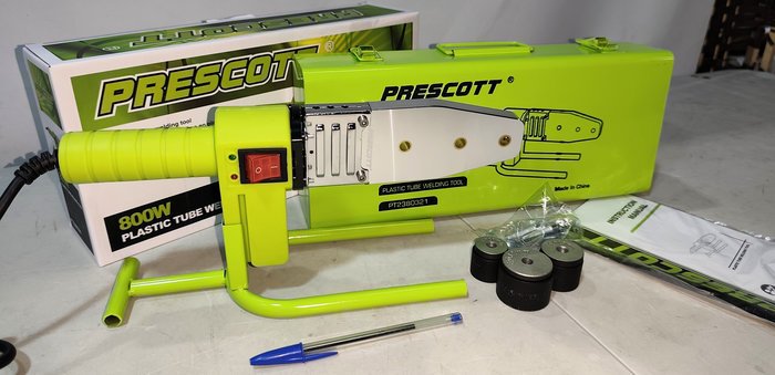 Termofusora Prescott 800W con Accesorios y Valija Metálica Nueva