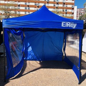 Gazebo Azul El Rey 2.5x2.5M con Estructura en Caño - imagen 4