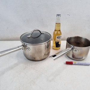 Set de 2 Ollas Bellagio Cookware Acero Inoxidable con Tapa de Vidrio - imagen 2