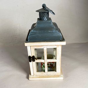 Lote siguiente: Farol Portavelas Vintage de Madera y Chapa