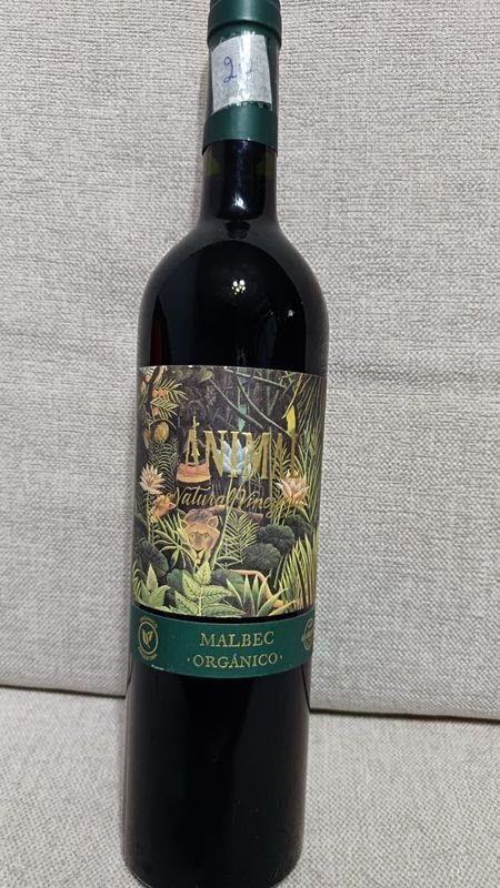 Vino Tinto Malbec Orgánico Animal Natural Vine