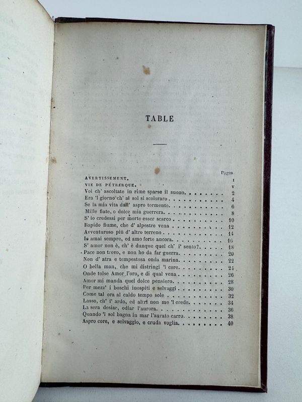 Libro de Sonetos de Petrarca, edición francesa del siglo XIX - imagen 4