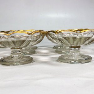 Seis Copas de Cristal Hialino con Borde Dorado - imagen 3